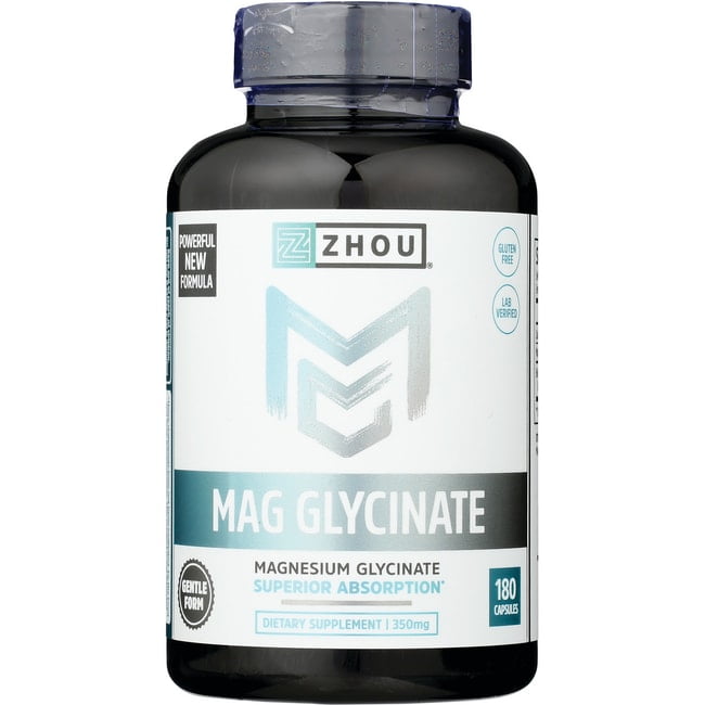 Zhou Magnesium Glycinate Complex 350 mg Muscle Relaxation & Recovery