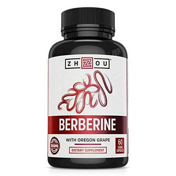 Zhou Nutrition Berberine with Oregon Grape for Healthy Fat Metabolism & Ketosis Support, 60Count