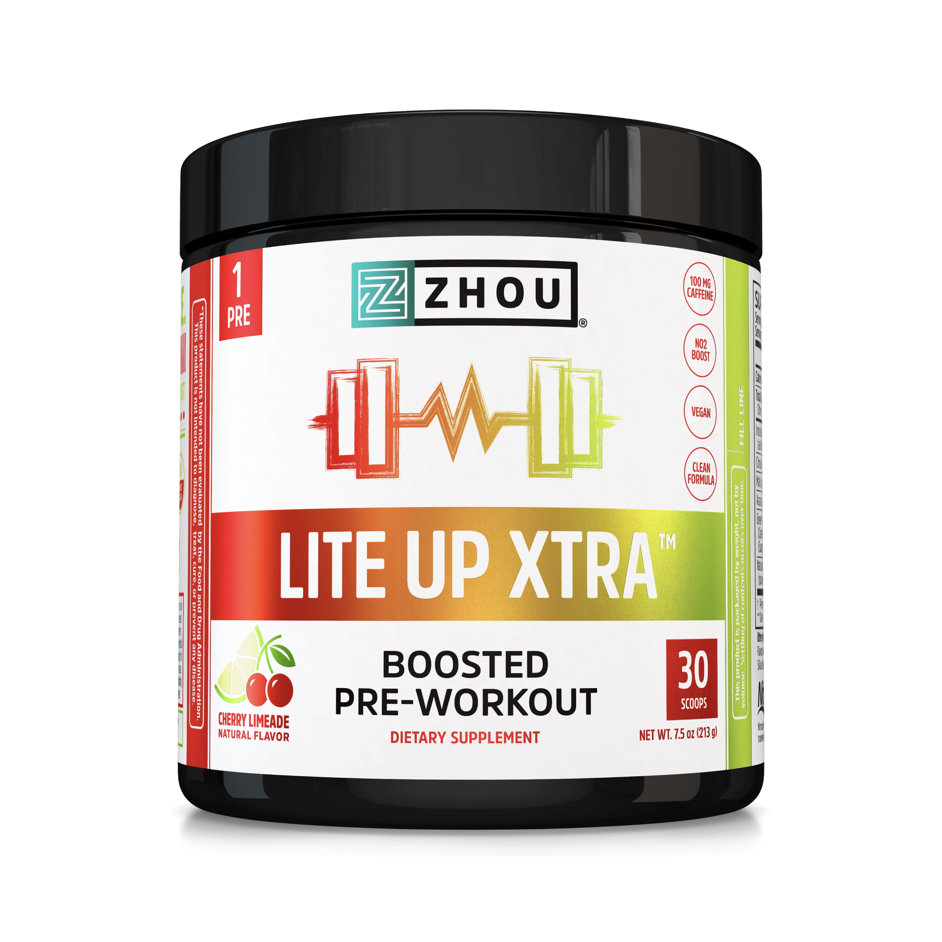 Zhou Nutrition Lite Up XTRA Caffeinated PreWorkout Strength