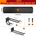 thumbnail image 1 of Zhouguangjun 12pcs Garage Organizer Wall Mounted Adjustable Tool Storage Rack System, 1 of 4