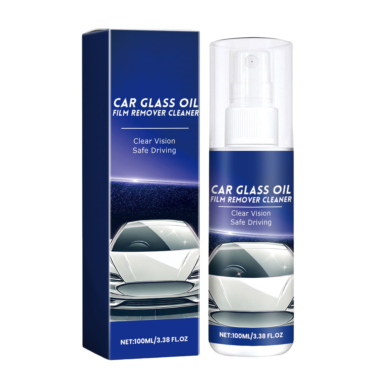 Zhouqiannn 100ml Car Glass Oil Film Removal Cleaner and