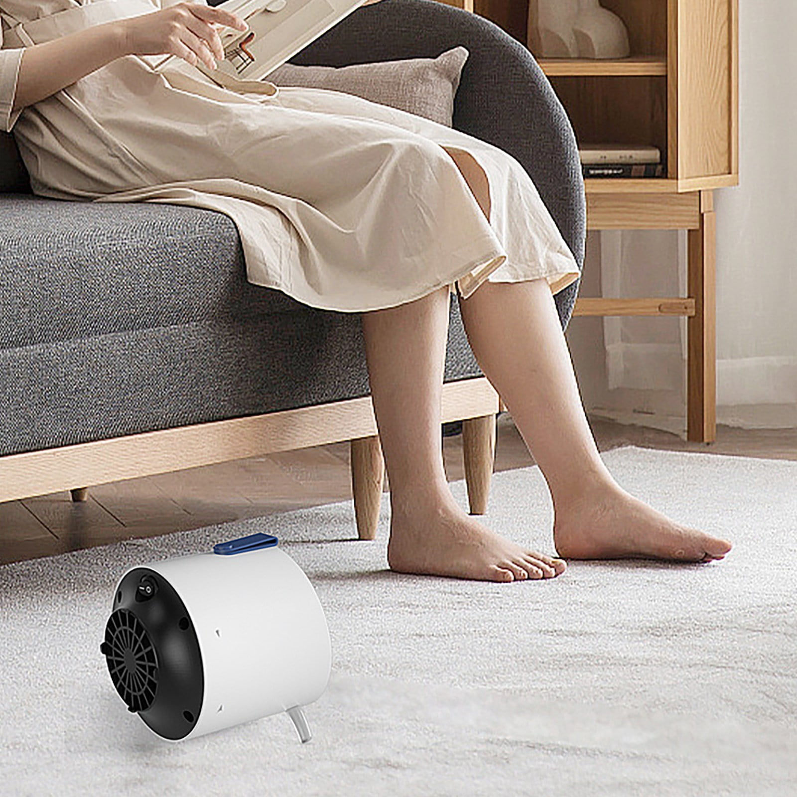 Zhouqiannn 110V Mini Heater Home Heater Desktop Heater Foot Warmer