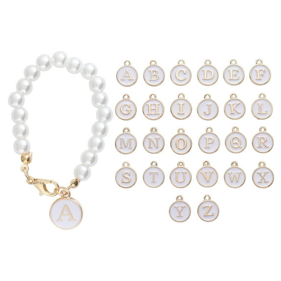Zhouqiannn 1pc Letter Pearl Chains Accessories for Stanle.y 30/40 Oz Tumbler with Handle Initial Name ID Handle for / Cup Winter Decorations for Home