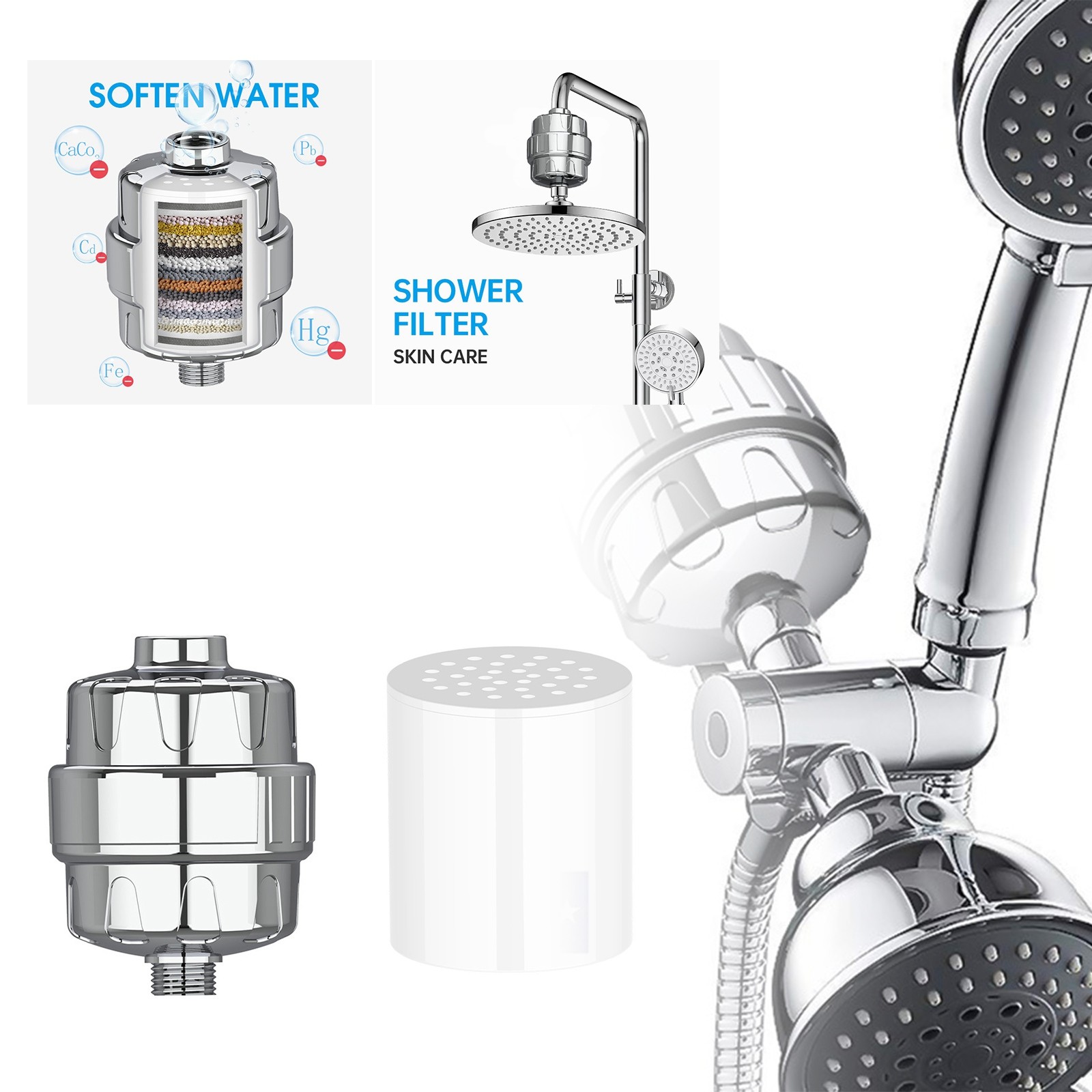 Zhouqiannn 20 Layer Water Purifier Household Water Heater Filter Showerhead Shower Filter Set Fridge Filter Edr4rxd1 4396508 Air Filter Cover Water Battery Filler Fhww082wce Hsp001 Filter Replacements