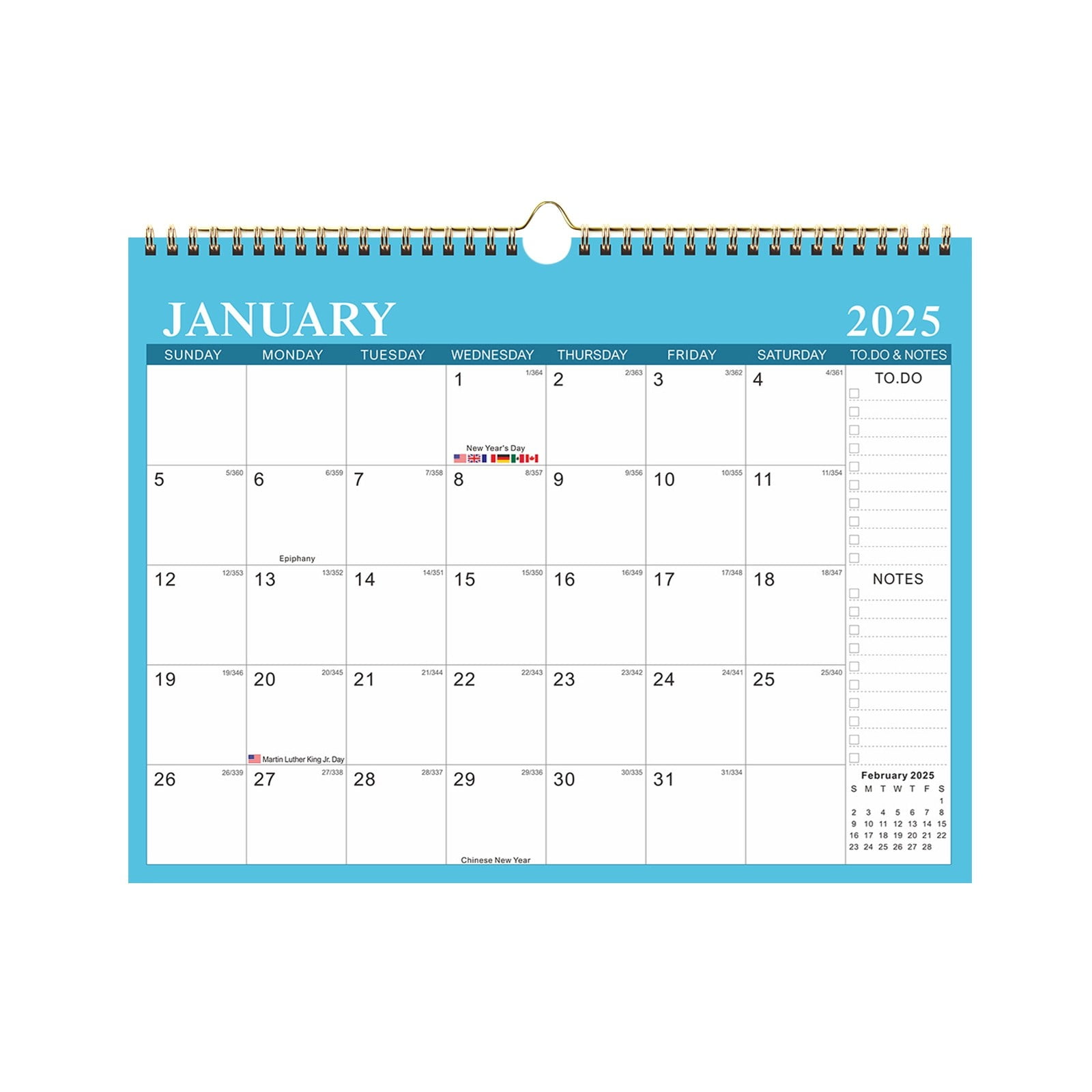Zhouqiannn 2025 2026 Planning Calendar From 2025/01 To 2026/06 for Decoration for Record