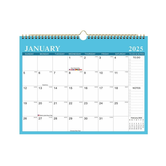 Zhouqiannn 2025 2026 Planning Calendar From 2025/01 To 2026/06 for Decoration for Record