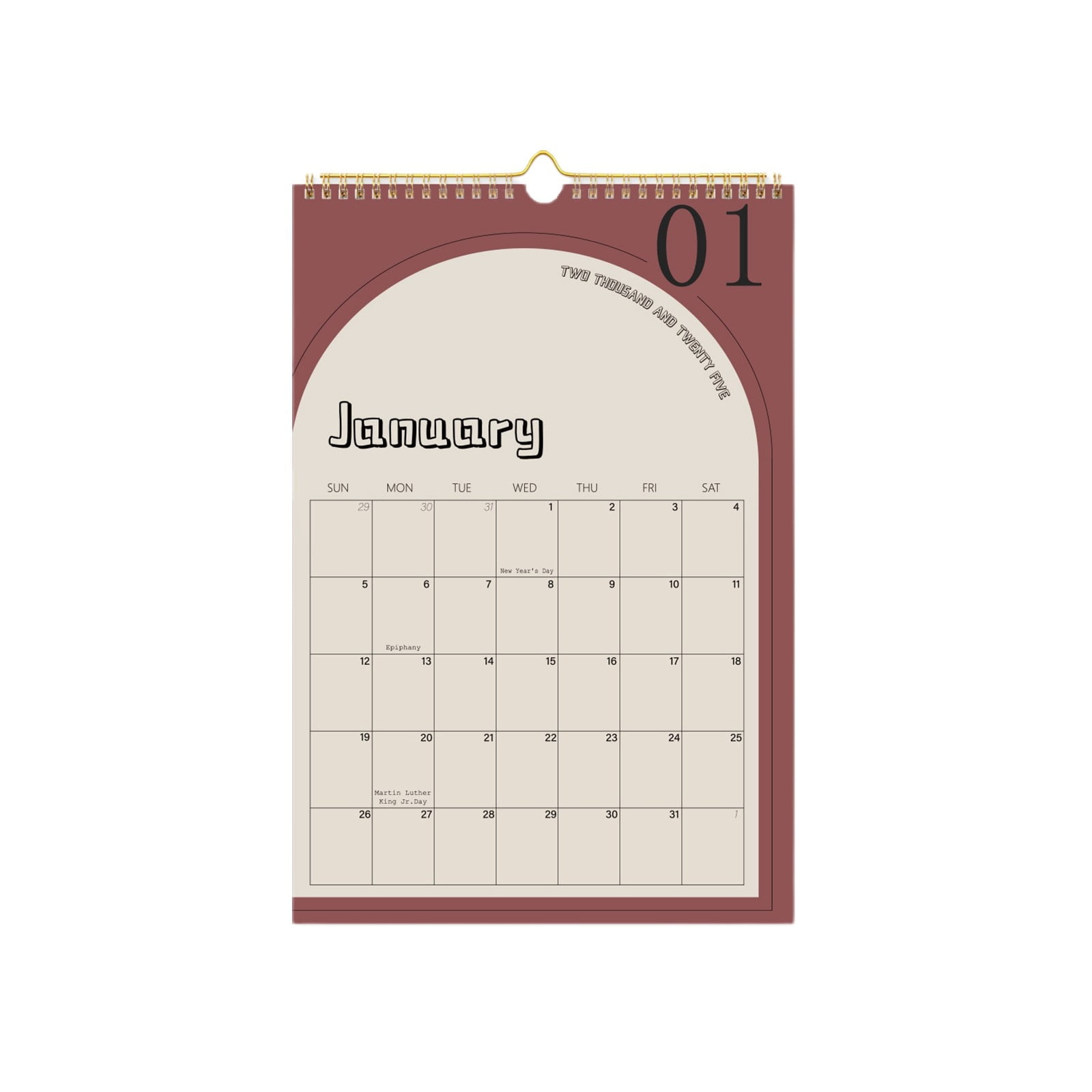 Zhouqiannn 2025 2026 Wall Calendar From Jan 2025 To 2026 Wall Hanging