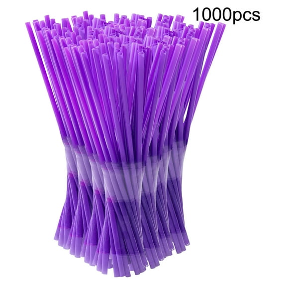 Zhourta 1000pc Disposable Straight Straws for Juice Beverage Bulk Party Supplies 10Inch Length Handmade Flower Making DIY Colored Straw Smooth Drinking Tubes
