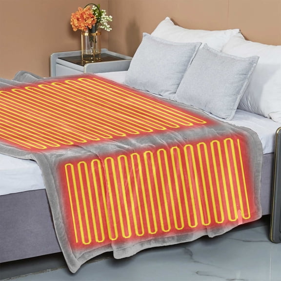 Zhourta 110V Electric Blanket Soft Warm US Standard Certified with Overheat Protection for Home and Bed Use Winner