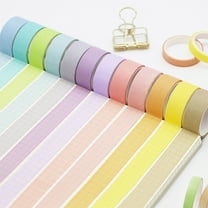 Zhourta 12 Rolls Masking Tape Decorative Tape Decorative Colored Tape Crafts Tape for Notepad Supplies Journal DIY Planner Crafts Designs
