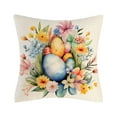 thumbnail image 1 of Zhourta 18IN Easter Pillow Covers Spring Easter Throw Pillow Covers Easter Bunny Eggs Cushion Covers Pillow Cases For Home Outdoor Sofa Couch Decoration Linen Fabrics, 1 of 6