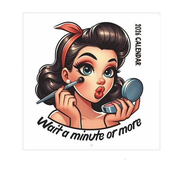 Zhourta 2026 Vertical Wall Calendar Retros Women Thick Sturdy Paper with Multiple Holidays for Planning and Organization for Office Home New Year