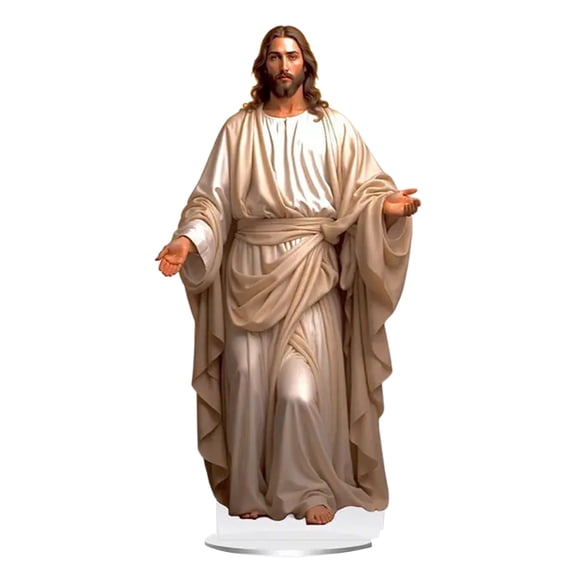 Zhourta 2D Jesus Desktop Standee for Christmas Decoration with Religious Theme and Festive Display
