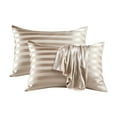 thumbnail image 1 of Zhourta 2PCS Satin Silk Pillowcase for Hair and Skin Queen Size Breathable Super Soft and Smooth Pillow Cases Set with Hidden Zipper 20x30Inch, 1 of 1