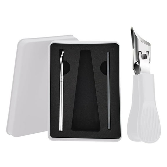 Zhourta 3PCS Eagle Beak Nail Clippers Professional Angled Nail Clippers Kit Ergonomic Design for Thick & Ingrown Nails Gift Box