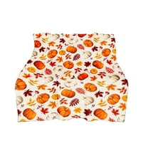 Zhourta 40x30inch Fall Pumpkin Blanket Colorful Print Halloween Thanksgiving Throw for Couch Bed
