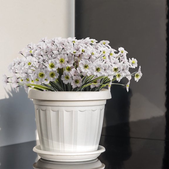 Zhourta 4th of July Flowers Artificial 3 Color Outdoor No Fading Plastic Flowers Suitable For Independence Day Memorial Day Party Event Decoration Suitable For Garden Porch Win