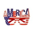 thumbnail image 1 of Zhourta 4th of July Glasses Frame Photo Props American Flag Design Lightweight Comfortable Unisex Party Accessories for Independence Day Celebration Fun, 1 of 6