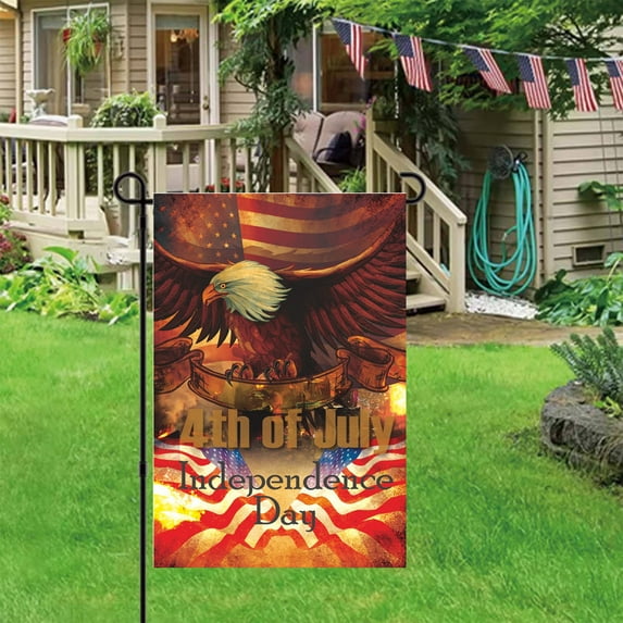 Zhourta 4th of July Garden Flags 12×18Inch Patriotic American Flag Outdoor Yard Decorations for Independence Day Summer Backyard Porch Party Supplies