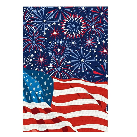 Zhourta 4th of July Outdoor Garden Flag Double Sided American Flag for Yard, Lawn, Patriotic Holiday Decor 12x18 Inch