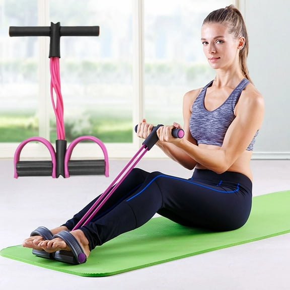 Zhourta 6-Tube NBR Pedal Tensioner Upgrade 30-150lbs Exercise Bands Full Body Workout for Home Gym Non-Slip Handles Pedal Tensioner