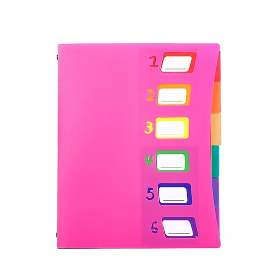 Zhourta Accordion File Organizer 6 Grids Rainbows Classification Organ Pack Office Data Storage Folder A4 Paper File Organizer with Elastic Buckle Closure for Home Teacher Offices