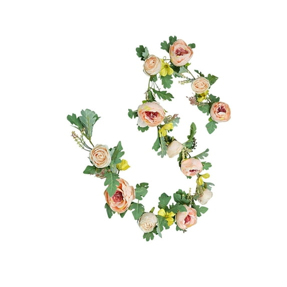 Zhourta Artificial Rose Vine 78.74in Wedding Arch Decor for Ceremony Aisle and Reception Hall Floral Arrangement