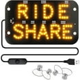 thumbnail image 1 of Zhourta Car LED Light Sign 7.5×4.5 Inch Windshield LED Car Sign with Suction Cups Text Led Light For Ride Driver, 1 of 6