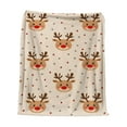 thumbnail image 1 of Zhourta Christmas Flannel Soft Blanket 7.56x39.37in for Sofa Bed and Chair Use with Christmas Themed Design for Cozy Holiday Decor, 1 of 6