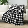 thumbnail image 1 of Zhourta Christmas Plaid Blanket 51x39Inch Extra Large Soft Flannel Throw with Fringe Details for Cozy Holiday Decor and Winter Warmth Gift Idea, 1 of 5