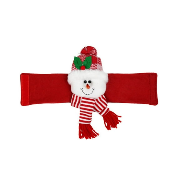 Zhourta Christmas Plush Doll Curtain Tiebacks Santa Snowman Reindeer Decorations Festive Home Curtain Holdbacks for Holiday Decor and Seasonal Window Treatment Accessories