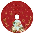 thumbnail image 1 of Zhourta Christmas Santa Claus Plush Tree Skirt Red Tree Skirt Rustic Country Xmas Tree Holiday Party Decor Indoor Outdoor Holiday Ornaments, 1 of 8