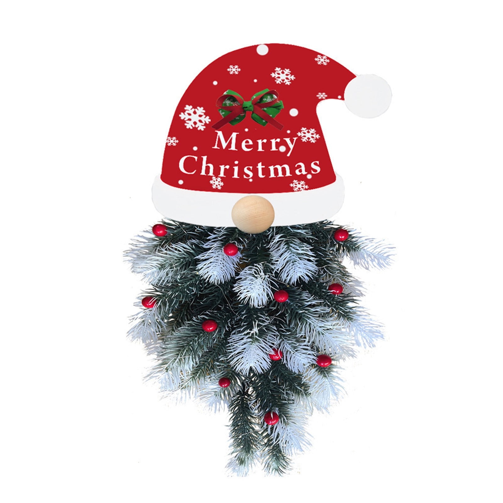 Zhourta Christmas Simulation Branch Wreath Decoration Exterior