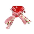 thumbnail image 1 of Zhourta Christmas Tree Topper Hat Xmas Tree Top Hat with Bow-knot Ribbon Christmas Tree Decoration Desktop Ornaments for Home Xmas Holiday Winter Decor, 1 of 9