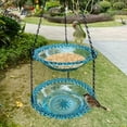 thumbnail image 1 of Zhourta Double Trays Bird Feeder Hanging Weatherproof Outdoor Hanging Wild Bird Feeding Station Clear View for Bird Watching Durable Resistant Design, 1 of 6