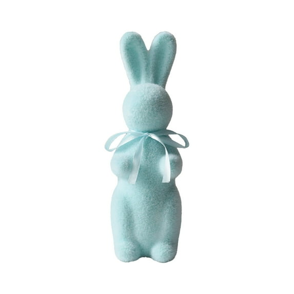 Zhourta Easter Decoration Flocked Bunny Ornaments Spring Table Centerpieces Indoor Suitable For Home And Party Fun Activity for All Ages