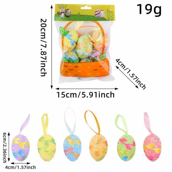 Zhourta Easter Foam Eggss Pendant Holidays Home Party Scene Decoration Diy Simulated Eggss Layout Props Perfect for Egg Hunts and Gifts