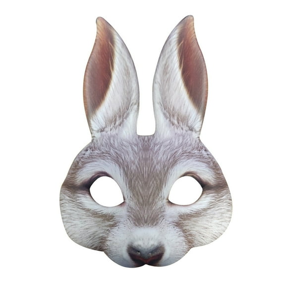 Zhourta Easter Party Funny Decoration take Photos Record Supplies Easter Bash EVA Half Face Bunny Animal Decoration