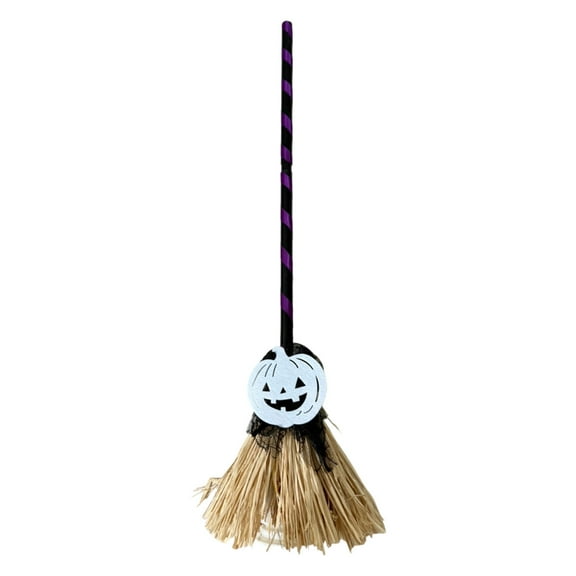Zhourta Electric Animated Witch Broom Halloween Prop with Flying Motion and Spooky Sound Effects
