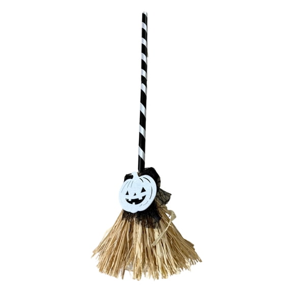 Zhourta Electric Animated Witch Broom Halloween Prop with Flying Motion and Spooky Sound Effects