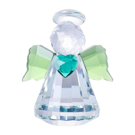 Zhourta Exquisite Crystal Angel Figurine with Heart Details Perfect Sentimental Gift for Cherished Friends Neighbors and Colleagues