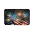 thumbnail image 1 of Zhourta Firework Rug Non-Slip 4th of July Patriotic Floor Mat Red White Blue Sparkle Design for Living Room Porch 23.6x15.7Inch, 1 of 6