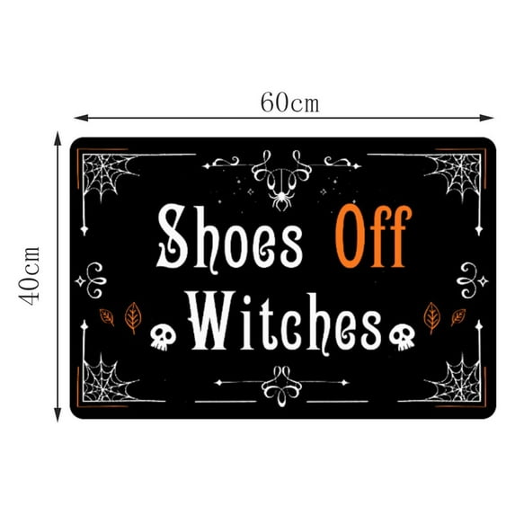 Zhourta Halloween Alphabet Floor Mat Halloween Welcome Mat Hallway Bathroom Living Room Kitchen Foot Mat Soft Non Slip 23.62x15.75 Inch