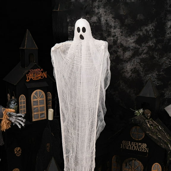 Zhourta Halloween Ghost Hanging Decor Spooky Floating Phantom Ornaments for Indoor Outdoor Party Home Garden Porch Decoration