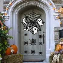 Zhourta Halloween Spider Web Hanging Decor Door Welcome Sign Spooky Porch Outdoor Greeting Decoration for Haunted House Party
