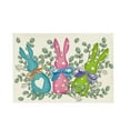 thumbnail image 1 of Zhourta Happy Easter Placemats Spring Easter Place Mats Vintage Dining Table Decorations Bunny Chick Easter Holiday Table Mats for Kitchen Dining Decoration 11.81x17.71Inch, 1 of 6