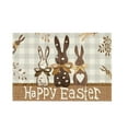 thumbnail image 1 of Zhourta Happy Easter Placemats Spring Easter Place Mats Vintage Dining Table Decorations Bunny Chick Easter Holiday Table Mats for Kitchen Dining Decoration 11.81x17.71Inch, 1 of 6