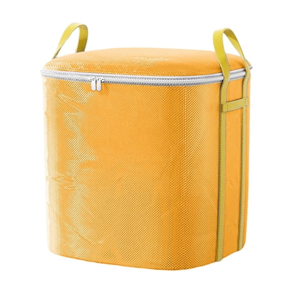 Zhourta Heavy Duty Storage Bag with Reinforced Carrying Handles Moisture and Mold Prevention for Clothing Quilt Storage Bag Moving Packing Bag Thickened Double Zipper Saves Travel Space Yellow