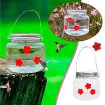 Zhourta Hummingbird Water Dispenser Portable Hanging Outdoor Hummingbird Feeder Clear Flowing Reservoir Hummingbird Feeder For Garden Yard Patio Decoration 500ml