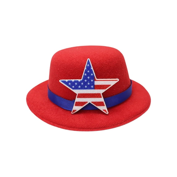 Zhourta Independence Day Headwears Hat Hairpin Holiday Decoration Hat Pet Holiday Hat Suitable For Independence Day Headwears Pet Decoration